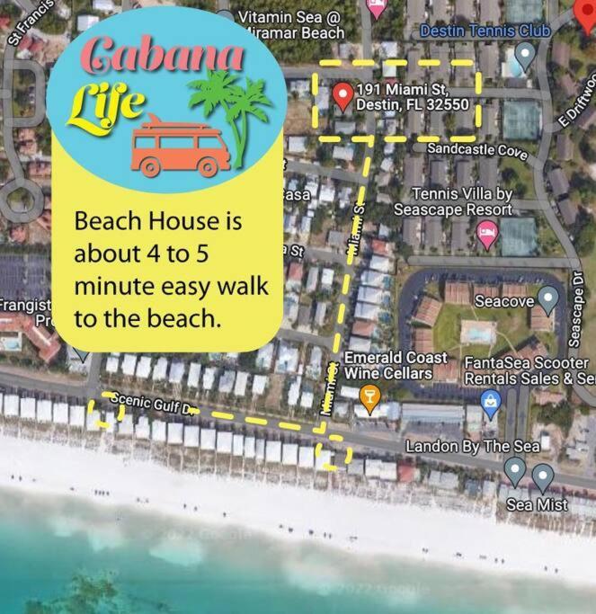 Private Beach Access, Fenced Yard & Pet Friendly, Pool, Cabana Life Beach House Дестин Екстериор снимка